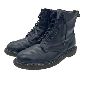 Dr. Marten Black Leather Air Cushion Airwair 1460 Unisex Boots Size W 11 M 10